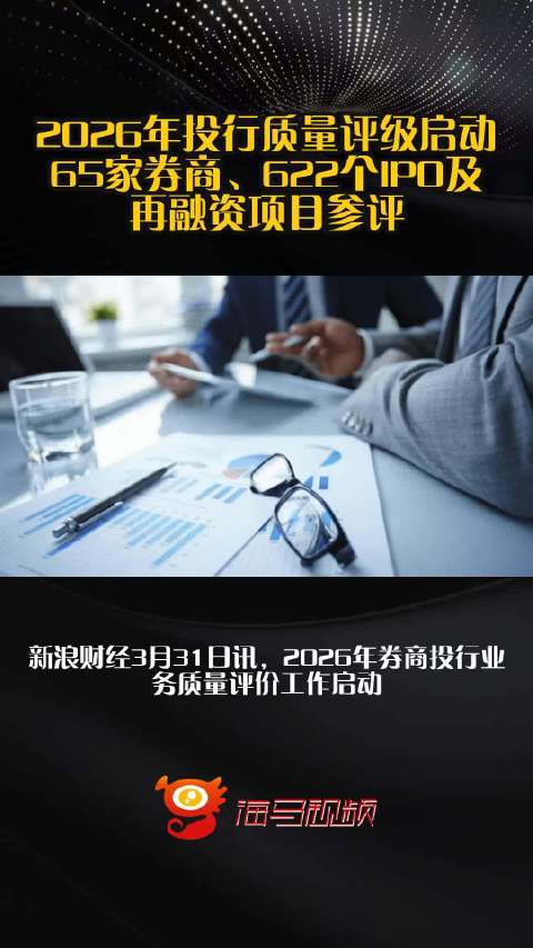 2026年投行质量评级启动 65家券商、622个IPO及再融资项目参评