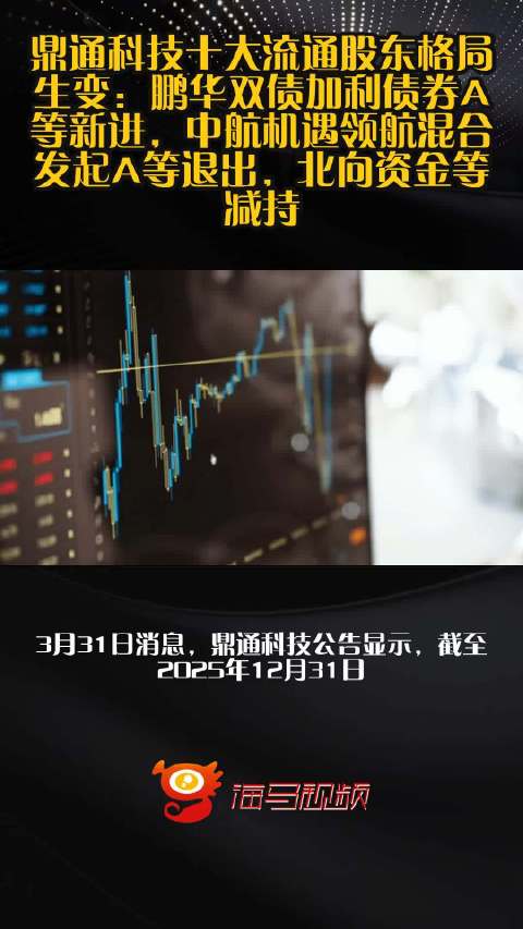 鼎通科技十大流通股东格局生变：鹏华双债加利债券A等新进，中航机遇领航混合发起A等退出，北向资金等减持