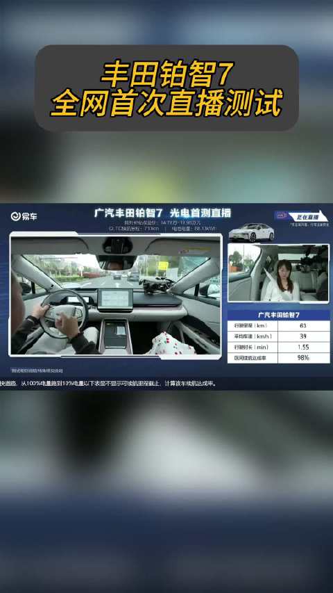 丰田铂智7跨省光电测试,实测续航601公里