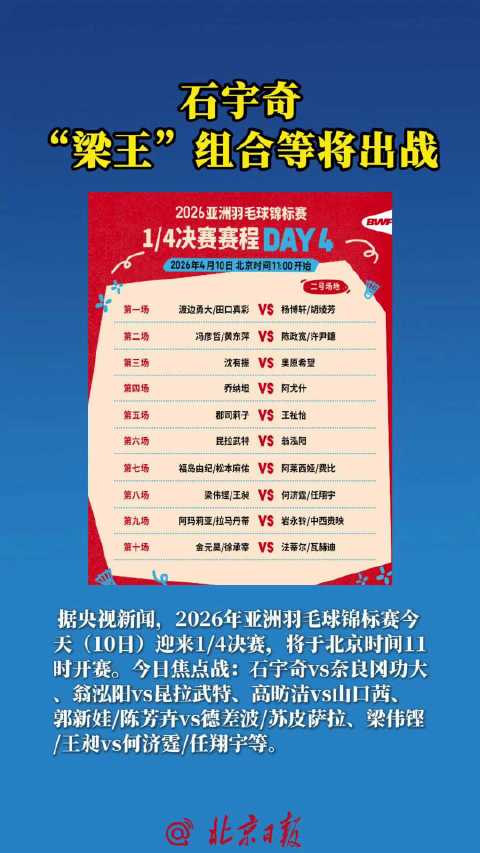 石宇奇今天出战
