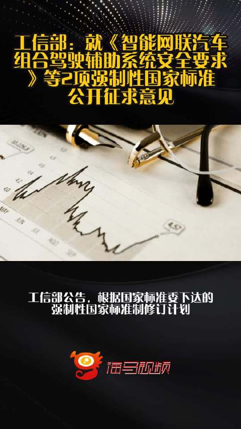 工信部：就《智能网联汽车组合驾驶辅助系统安全要求》等2项强制性国家标准公开征求意见