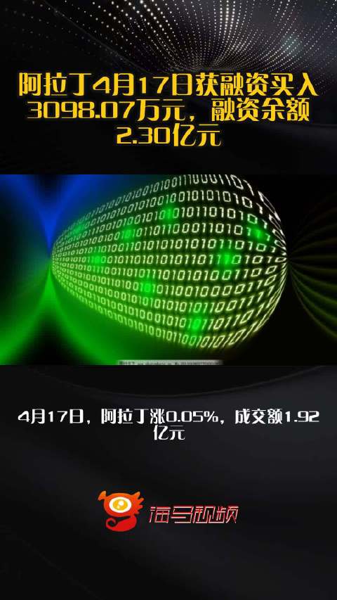 阿拉丁4月17日获融资买入3098.07万元，融资余额2.30亿元
