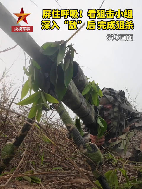 狙击手演练山林腹地一击毙敌