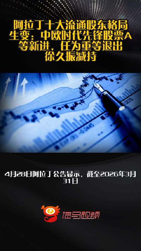 阿拉丁十大流通股东格局生变：中欧时代先锋股票A等新进，任为重等退出，徐久振减持