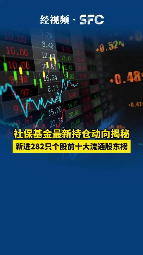 社保基金最新持仓动向揭秘，新进282只个股前十大流通股东榜