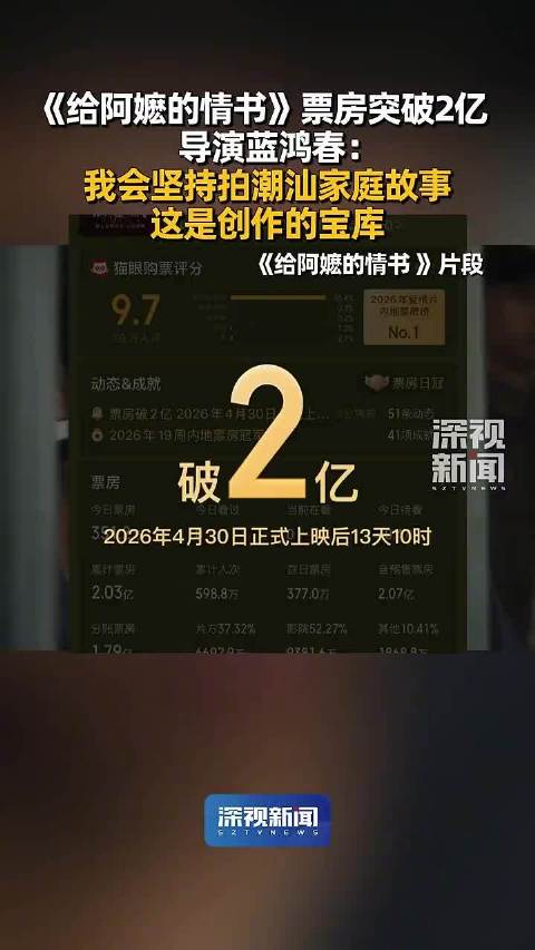 票房破2亿！《给阿嬷的情书》再创佳绩