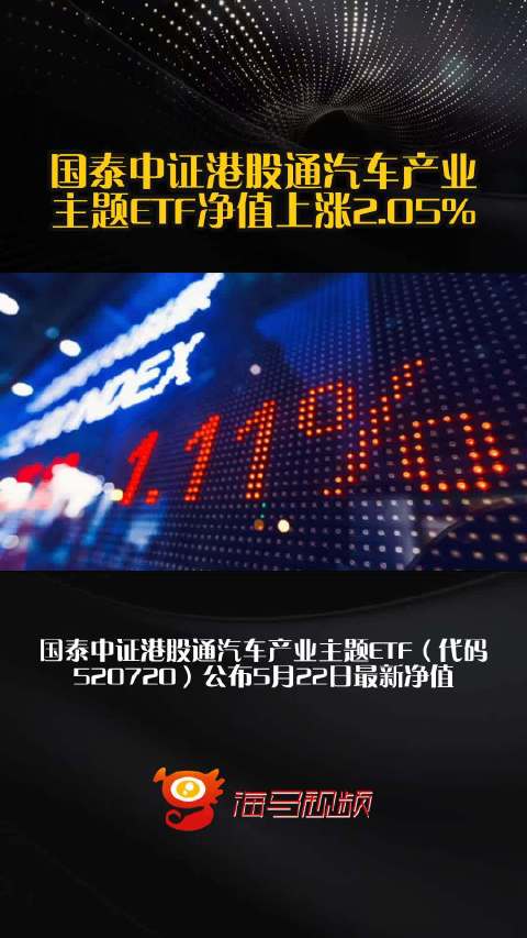 国泰中证港股通汽车产业主题ETF净值上涨2.05%