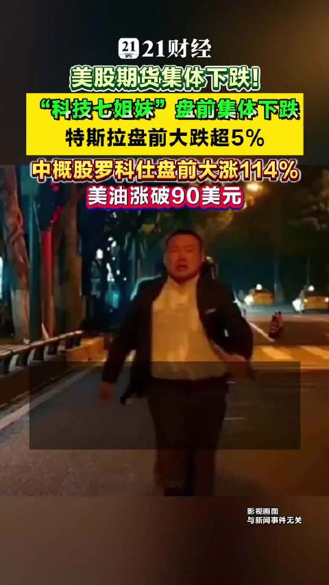 美股期货集体下跌，中概股罗科仕盘前大涨114%
