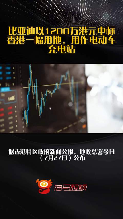 比亚迪以1200万港元中标香港一幅用地，用作电动车充电站