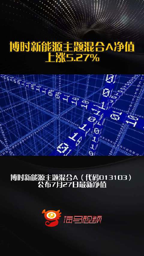 博时新能源主题混合A净值上涨5.27%