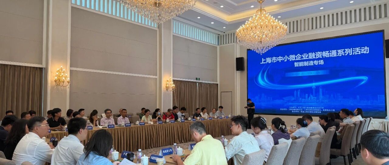 上海市中小微企业融资畅通系列活动之智能制造专场对接活动举办