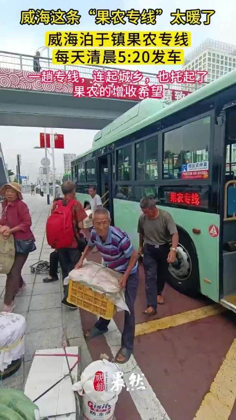 凌晨威海这趟公交车专为果农而开