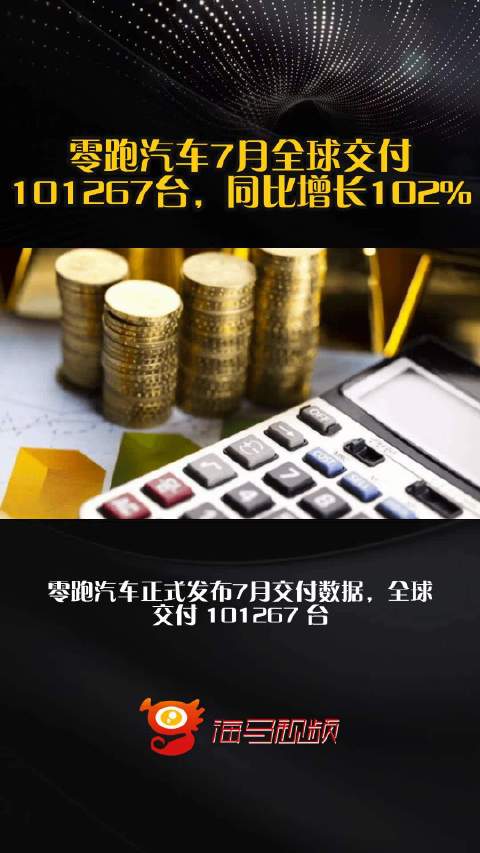 零跑汽车7月全球交付101267台，同比增长102%