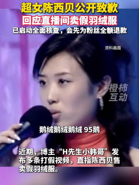 超女陈西贝发文致歉