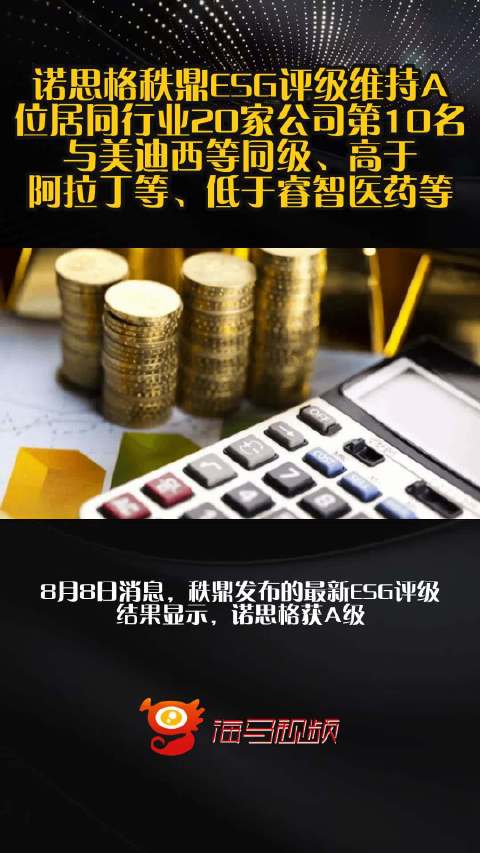 诺思格秩鼎ESG评级维持A，位居同行业20家公司第10名，与美迪西等同级、高于阿拉丁等、低于睿智医药等