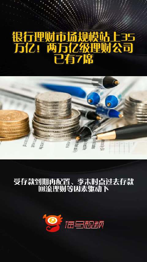 银行理财市场规模站上35万亿！两万亿级理财公司已有7席