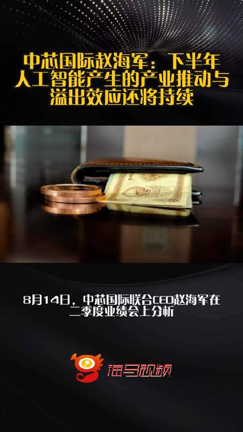 中芯国际赵海军：下半年人工智能产生的产业推动与溢出效应还将持续