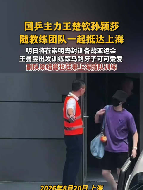 王楚钦孙颖莎崇明岛封训王曼昱踩马路牙子太可爱了