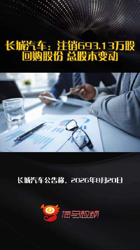 长城汽车：注销693.13万股回购股份 总股本变动