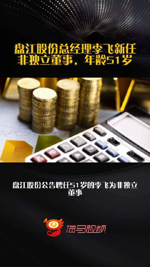 盘江股份总经理李飞新任非独立董事，年龄51岁