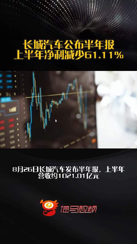 长城汽车公布半年报 上半年净利减少61.11%