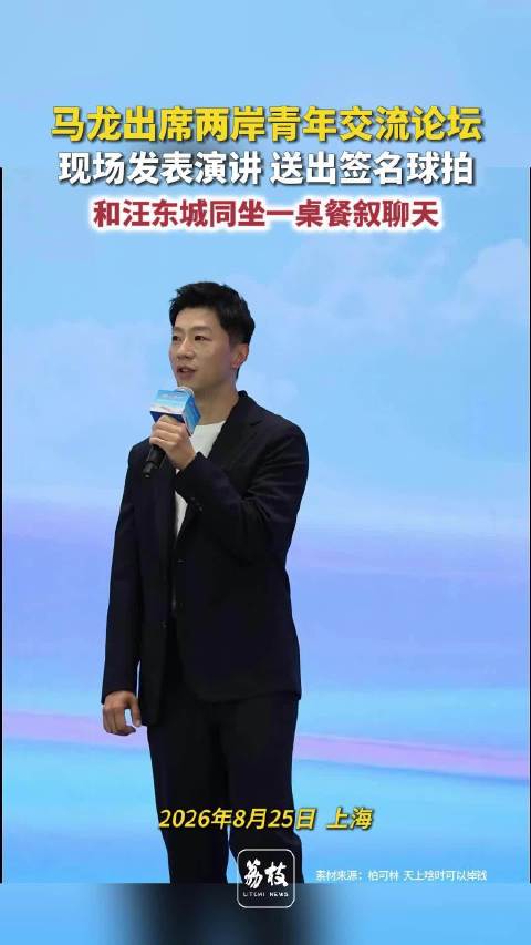 马龙出席两岸青年交流论坛马龙和汪东城同坐一桌聊天
