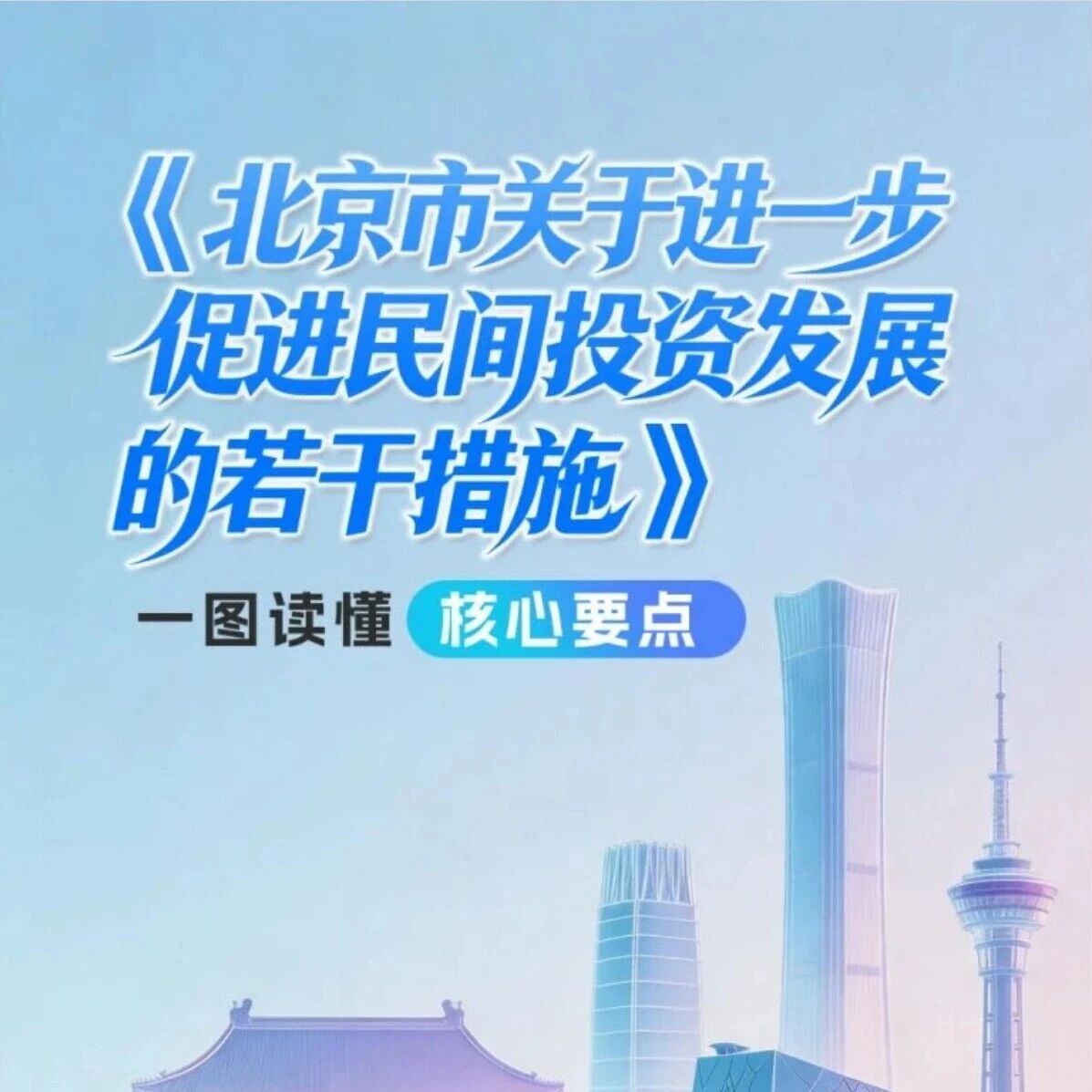 【政策速递】一图读懂《北京市关于进一步促进民间投资发展的若干措施》