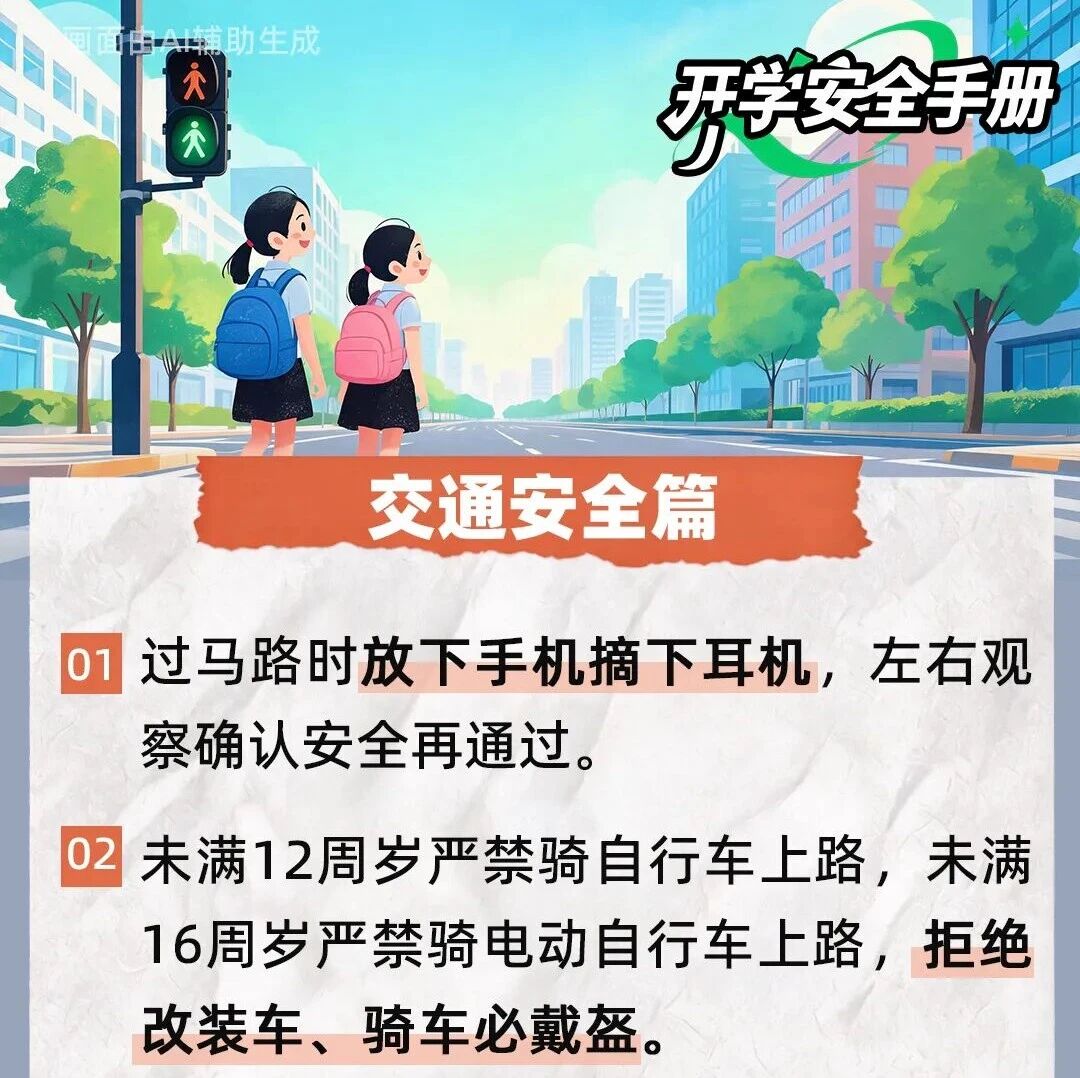 温馨提示 | 开学啦，20条安全提示转给师生家长！