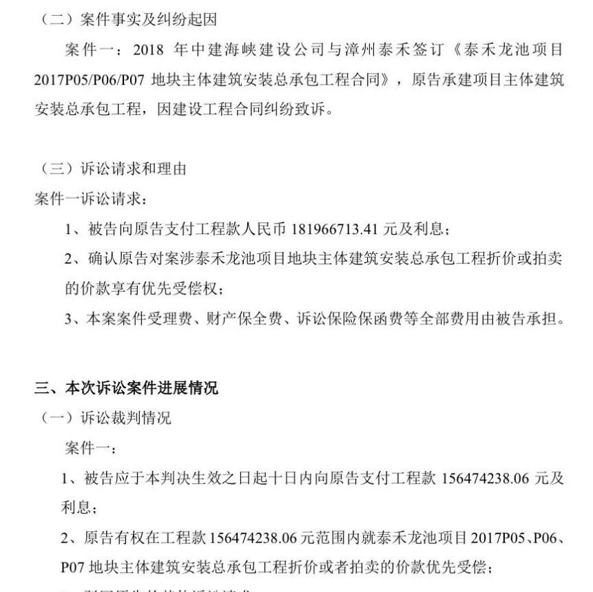 1.56亿工程款,中建告赢了 1.56亿工程款,中建告赢了