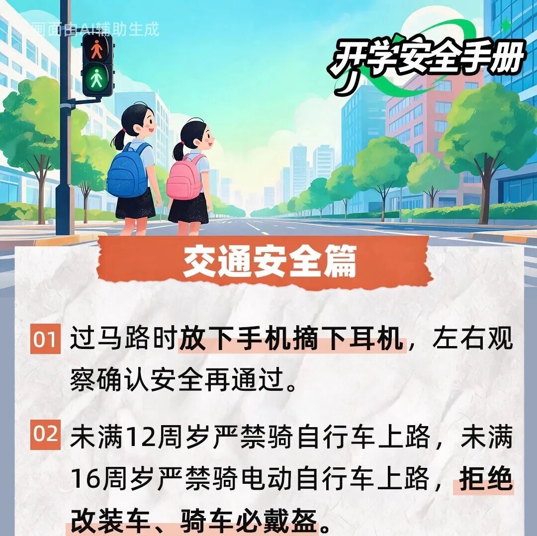 【安全提醒】开学啦,20条安全提示转给师生家长! 【安全提醒】开学啦,20条安全提示转给师生家长!