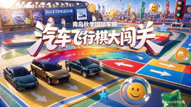 青岛秋季国际车展 汽车飞行棋大闯关