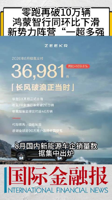 零跑再破10万辆，鸿蒙智行同环比下滑，新势力阵营“一超多强”