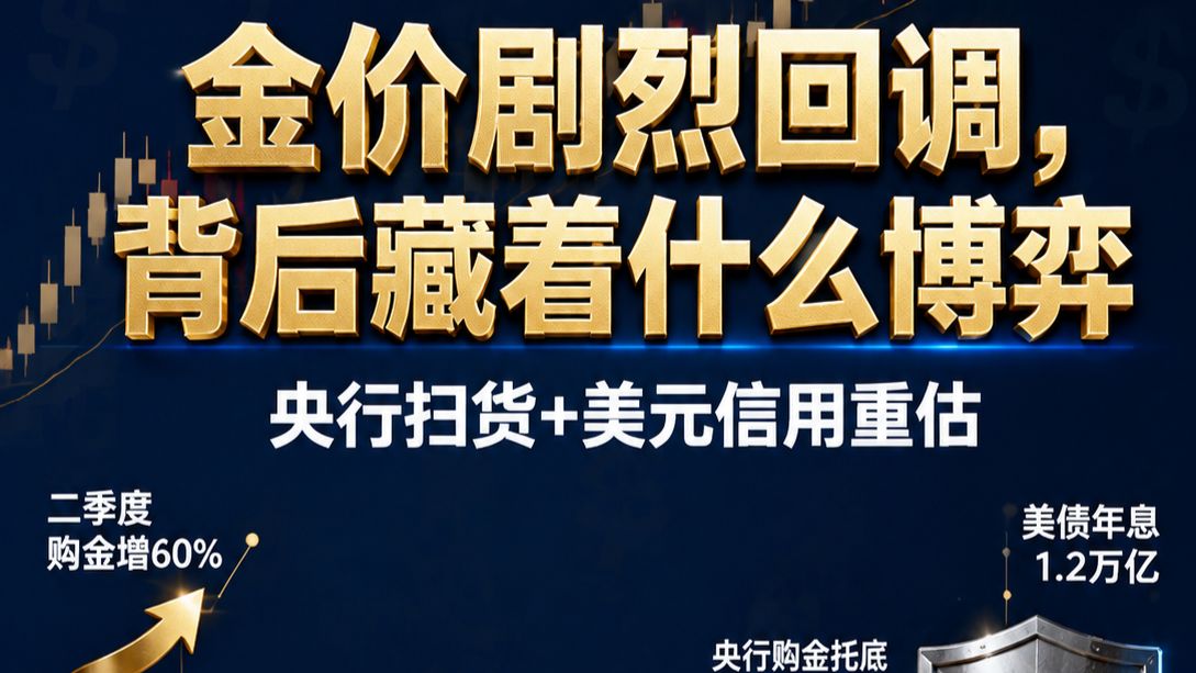 金价剧烈回调，背后藏着什么博弈