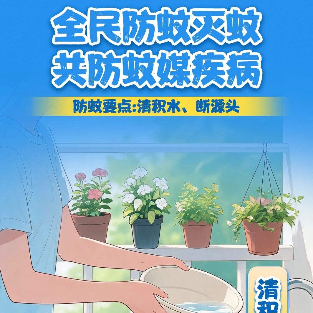 【“两热”防控宣传】清积水、断源头！全民一起防蚊灭蚊~