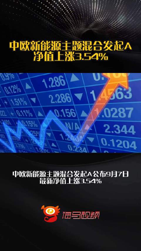 中欧新能源主题混合发起A净值上涨3.54%
