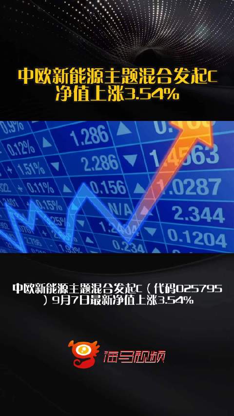 中欧新能源主题混合发起C净值上涨3.54%