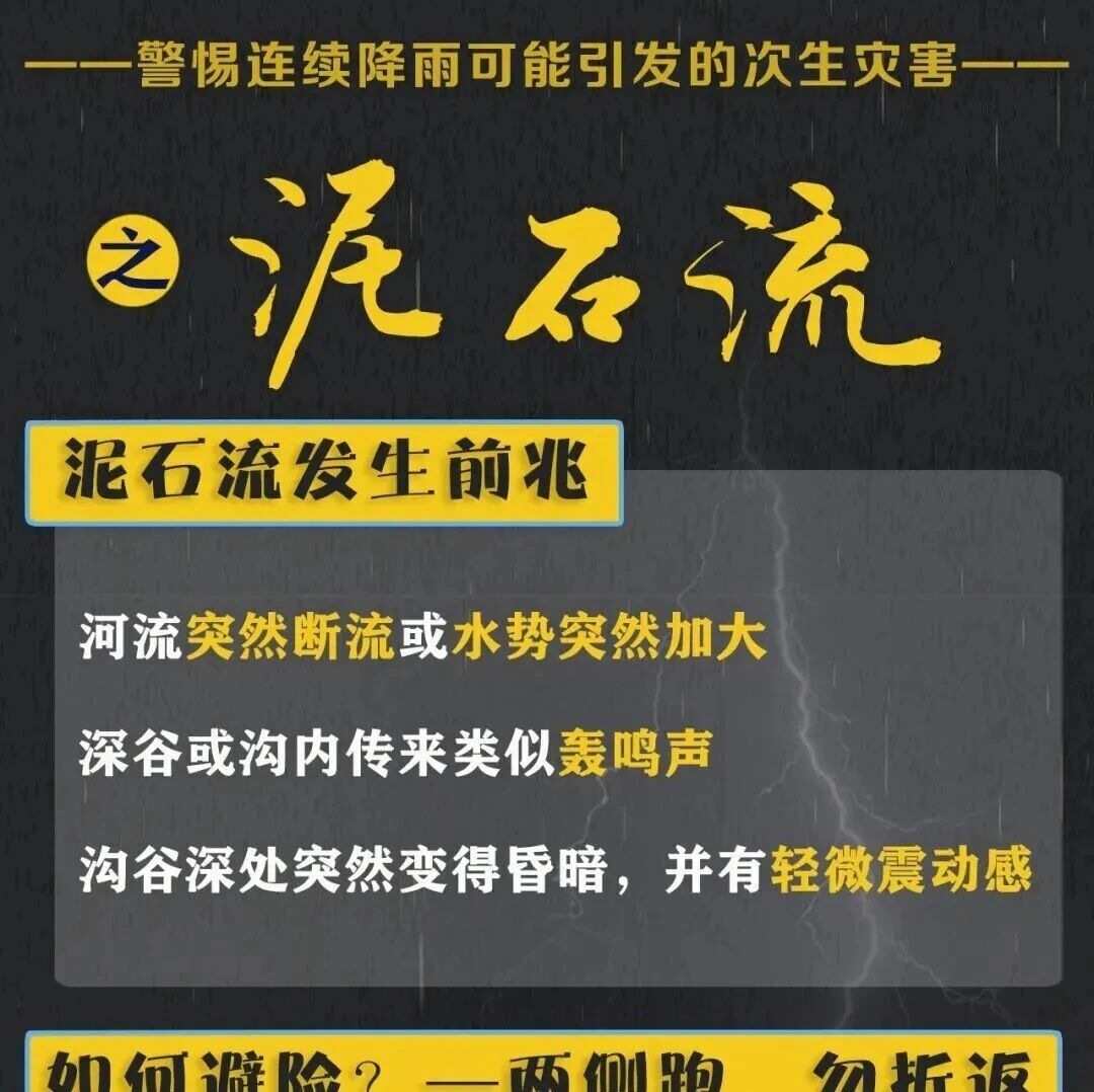安全系列篇之九百零七:警惕连续降雨可能引发的次生灾害之泥石流 安全系列篇之九百零七:警惕连续降雨可能引发的次生灾害之泥石流
