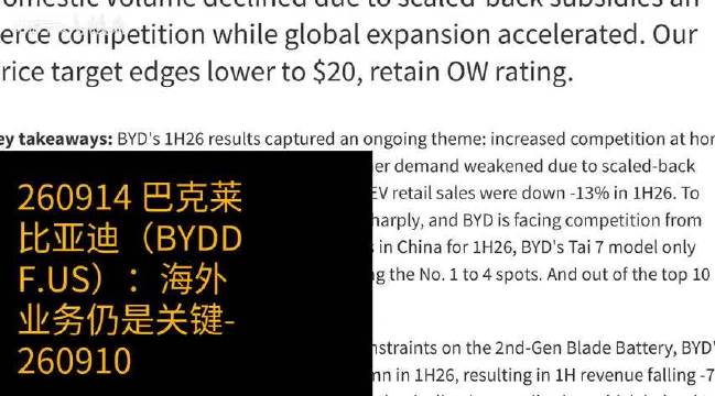 比亚迪国内销量增长承压，海外扩张仍是关键