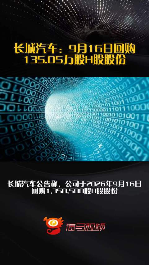 长城汽车：9月16日回购135.05万股H股股份