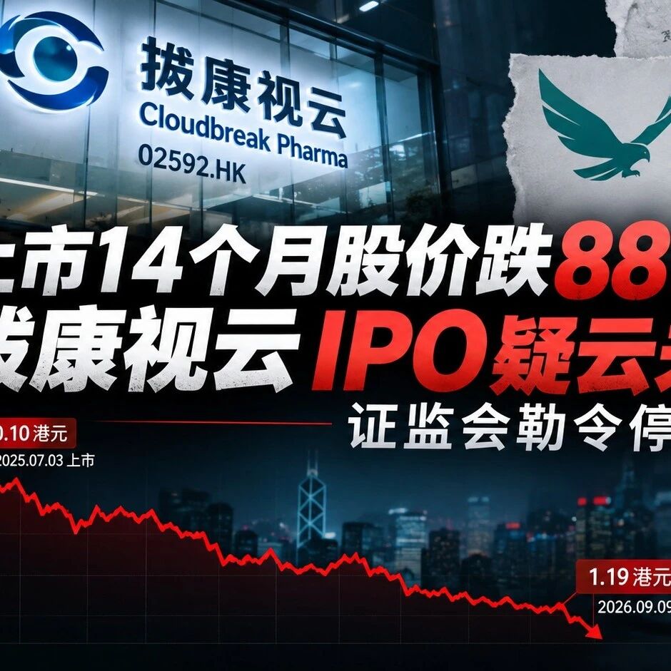 上市14个月股价跌88%,拨康视云IPO疑云未解,证监会勒令停牌 上市14个月股价跌88%,拨康视云IPO疑云未解,证监会勒令停牌