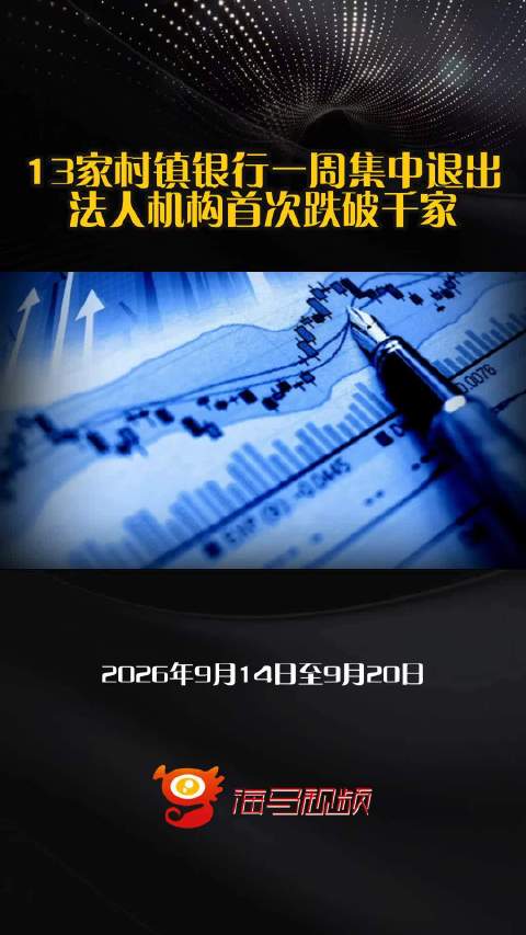 13家村镇银行一周集中退出，法人机构首次跌破千家