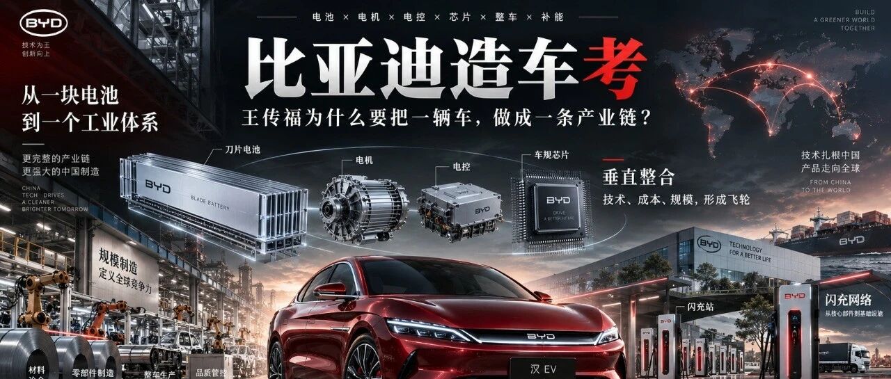 比亚迪造车考：自建10000座闪充站！！要构建自己的汽车全产业链能力！