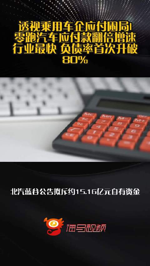 透视乘用车企应付困局|零跑汽车应付款翻倍增速行业最快 负债率首次升破80%