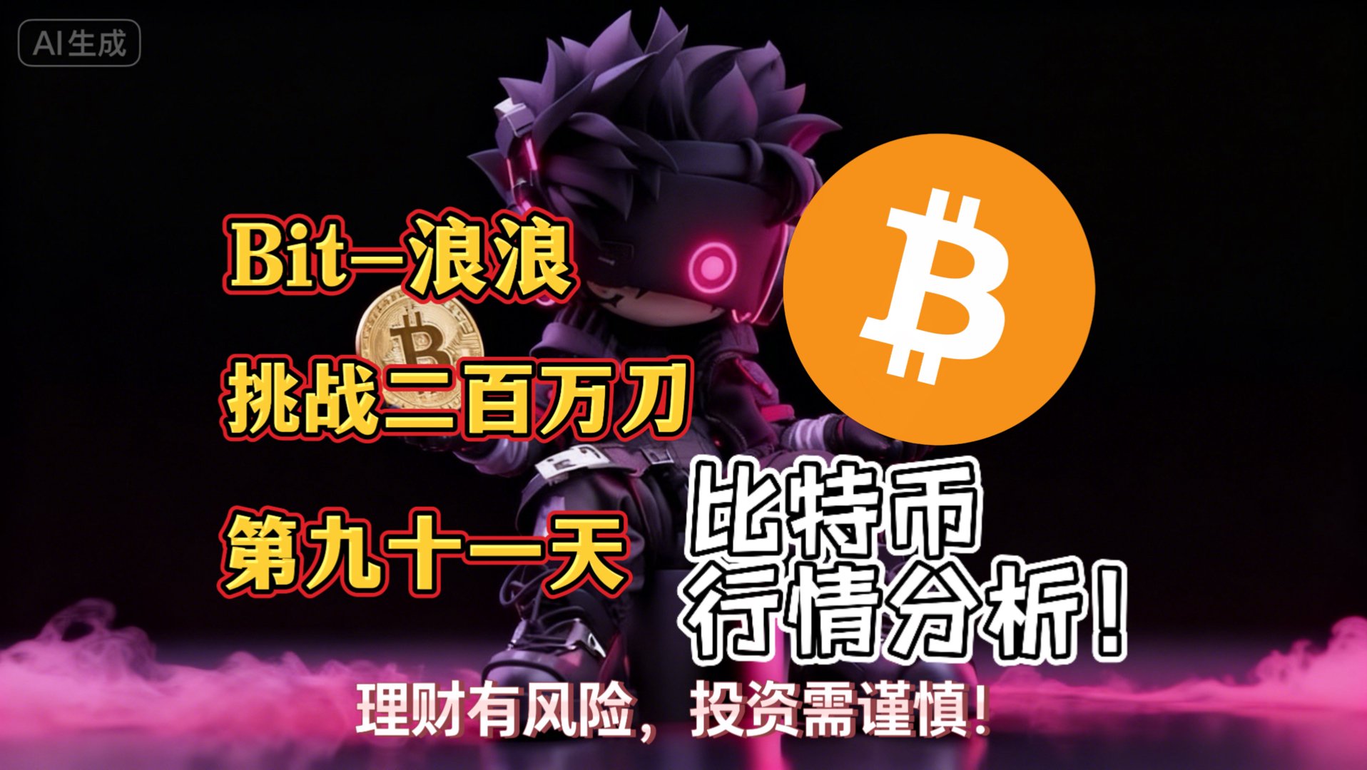 Bit-浪浪挑战二百万刀第九十一天（9/25实盘记录）BTC如期反弹到85000附近，接下来是要涨还是跌?