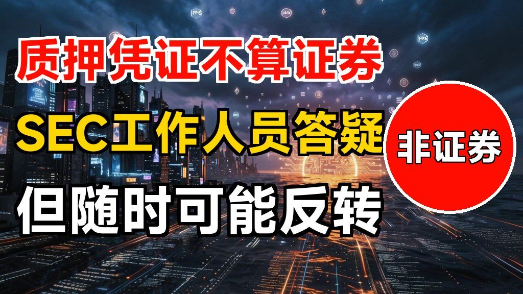 深度观察：SEC为代币回购与LST凭证松绑但工作人员指引随时可反转