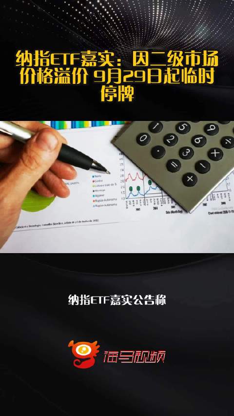 纳指ETF嘉实：因二级市场价格溢价 9月29日起临时停牌