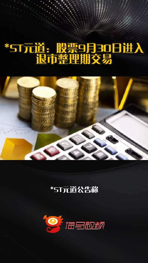 ST元道：股票9月30日进入退市整理期交易