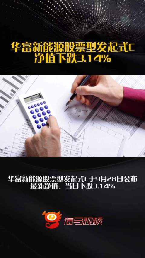 华富新能源股票型发起式C净值下跌3.14%