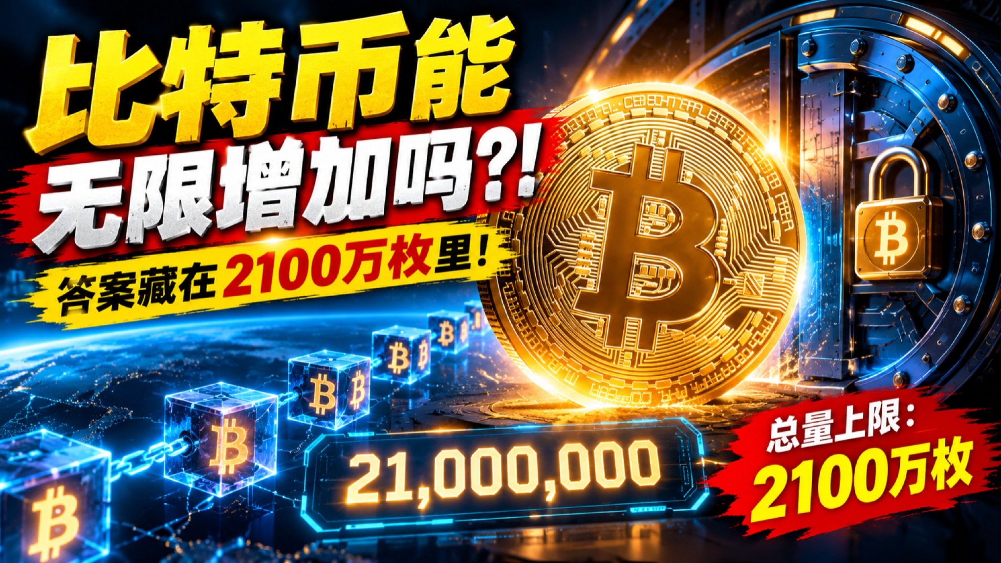 比特币为什么不能无限增加？答案藏在2100万枚里！₿