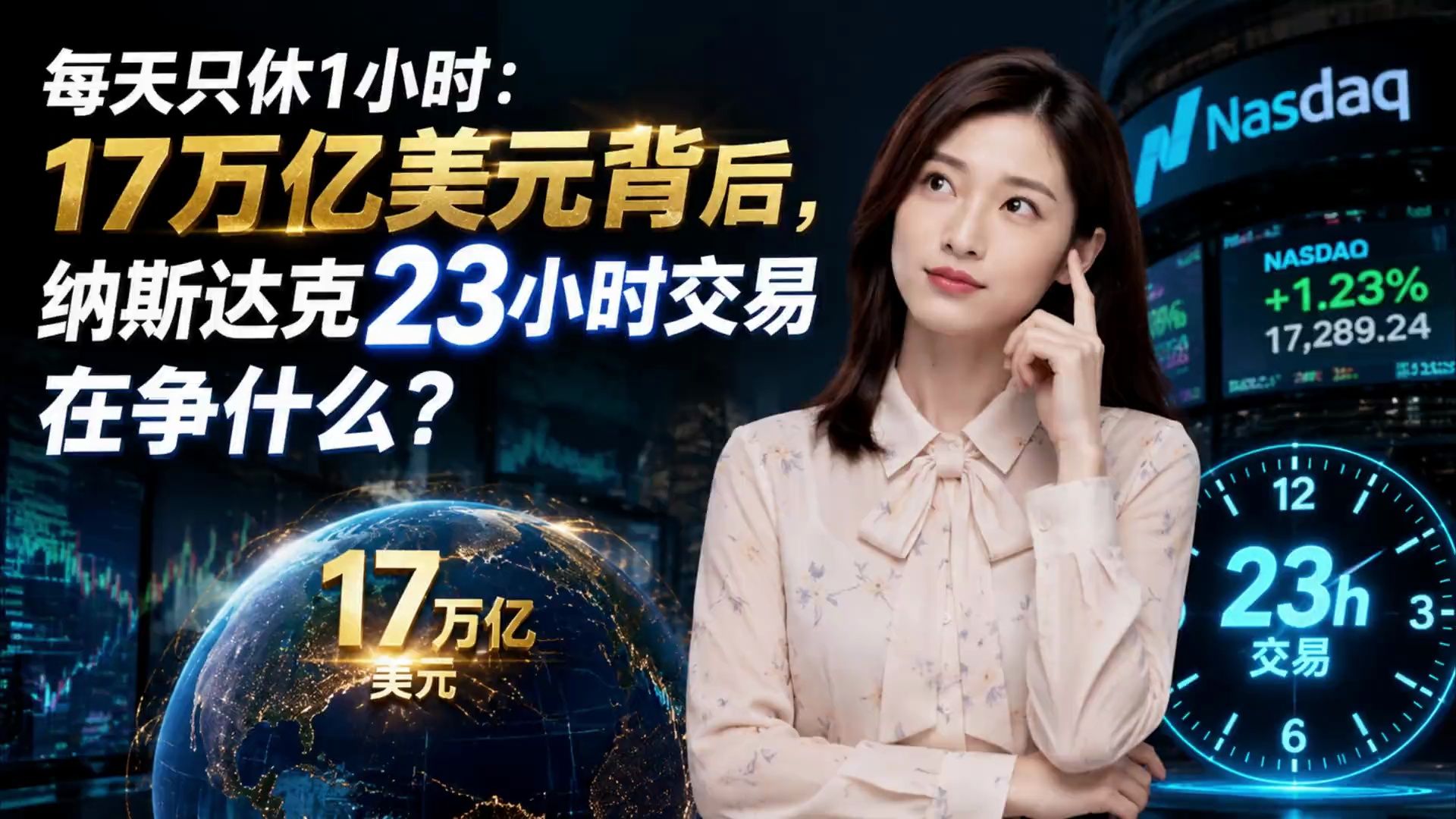每天只休1小时：17万亿美元背后，纳斯达克23小时交易在争什么？
